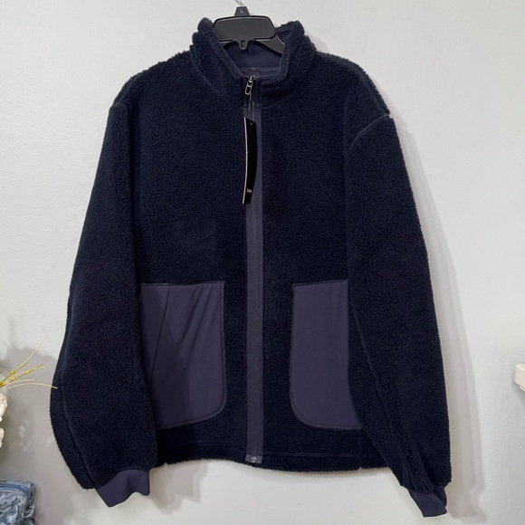 Lululemon Men’s High Pile Fleece Full-Zip Jacket in Black Night XL NWT - Picture 3 of 10